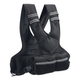 Adjustable Weighted Vest, 11-20lb Weight Vest with 6 Ironsand Weights and Reflective Stripe, Body Weight Vest Exercise Set for Men Women