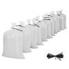 Empty Sandbags, 100 Packs 16 x 26 in, Heavy Duty Sand Bags Sacks with Ties, 50lb Capacity Woven Polypropylene Sandbags