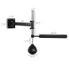 Wall Mount Reflex Boxing Trainer with 360Â° Rotating Rapid Boxing Bar Punching Ball Black Home Gym Equipment