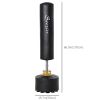 Freestanding Boxing Punch Bag Stand, Height Adjustable, with Fillable Base, Absorption Springs, Suction Cups