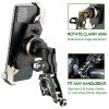 TAKEWAY Clampod HAWK1-PH05 Phone Mounts Holder, Motorcycle and Various Vehicles Handlebar Clamp Base, Adjustable, Stable, Double Socket Arm