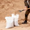 Empty Sandbags, 100 Packs 16 x 26 in, Heavy Duty Sand Bags Sacks with Ties, 50lb Capacity Woven Polypropylene Sandbags