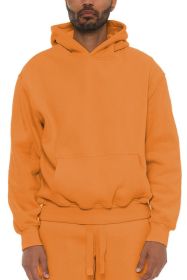 Premium Cotton Blend Hoodie (Color: ORANGE, size: M)