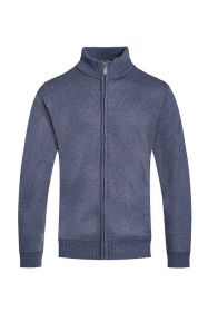 Weiv Mens Solid Full Zip Sweater (Color: NAVY, size: XL)