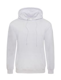 Fleece Pullover Hoodie (Color: White, size: 2XL)