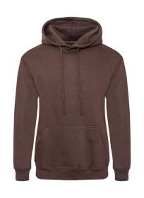 Fleece Pullover Hoodie (Color: Brown, size: L)