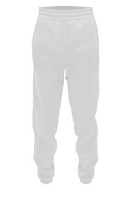 Weiv Solid Sweat Pant Joggers (Color: White, size: 2XL)