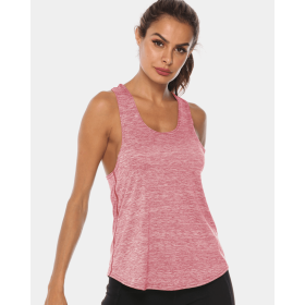 JupiterGear Scoop-Neck Long Tank Top (Color: Blush Pink, size: L)