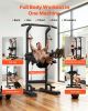 Pull Up Bar, 330 LBS Power Tower Dip Station, Workout Dip Station with H-Shaped Stable Base & Back Pad